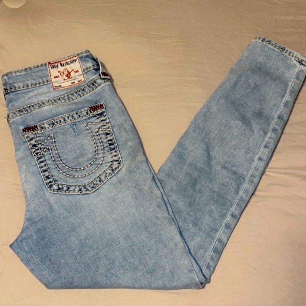 women’s true religion jeans size 31 jennie mid rise skinny